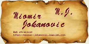 Miomir Jokanović vizit kartica